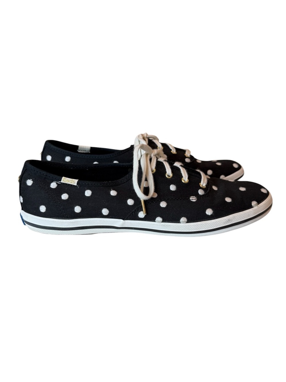 NWOT Keds X kate spade Stitched Polka Dot Canvas Sneakers Size 10